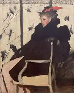 Mademoiselle Plume rouge (1896) dans la Neue Pinakothek.