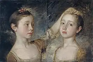Thomas Gainsborough, Mary et Margaret Gainsborough, les filles de l'artiste, vers 1758.