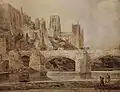 La cathédrale de Durham  et le pont (1799)