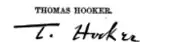 signature de Thomas Hooker