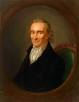 Autre portrait de Thomas Paine, détail du précédent, vers 1792, actuellement à la National Portrait Gallery des États-Unis