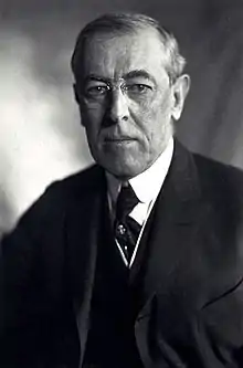 Woodrow Wilson Président des États-Unis (1913–1921).
