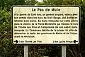 Le panneau explicatif « le Pas de la Mule ».