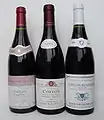 Trois bouteilles de corton (climats Corton, Rognet et Renardes).