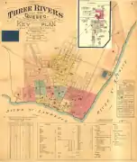 Plan de la ville, juillet 1888.