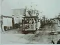 Le premier tram en 1906.