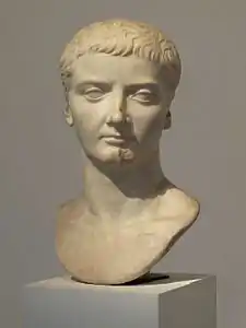 Buste de Tibère jeune, beau-fils et successeur d'Octave Auguste.