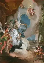 Saint Louis Gonzague en gloire par Giovanni Battista Tiepolo.