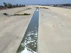 le Tijuana vu depuis le pont piéton à Tijuana