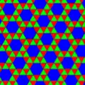 Coloriage du pavage hexagonal adouci
