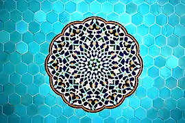 Détail de la décoration de la grande mosquée de Yazd