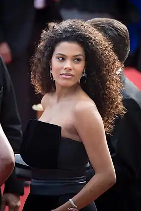 Tina Kunakey lors du Festival de Cannes 2019.