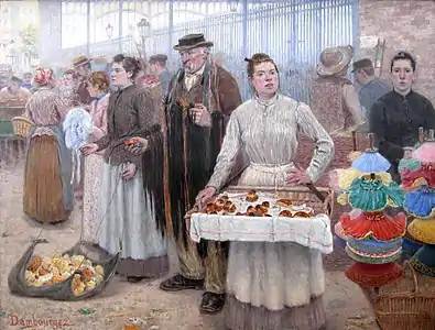 Les Camelots aux Halles (1893), localisation inconnue.