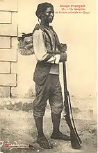 Un Sénégalais de l'armée coloniale du Congo en 1905.