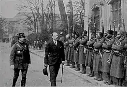 Mayence, 8 avril 1920, Tirard, le président de la haute commission interalliée, avec le général Degoutte.