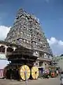 Temple de Thiruvanaikaval à Tiruchirapalli dans le sud de l'Inde