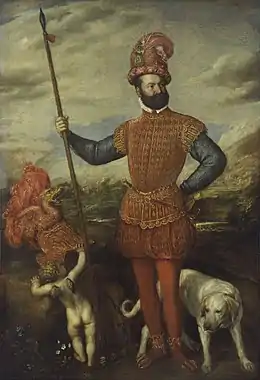 Titien, Portrait d'homme en costume militaire (entre 1550 et 1552)