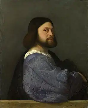 Portrait d'un homme barbu, profil gauche.