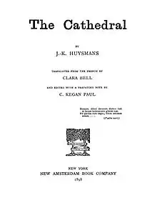 Première de couverture de La Cathédrale, édition américaine de 1898.