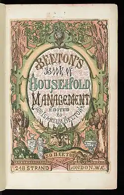 Image illustrative de l’article Mrs Beeton's Book of Household Management