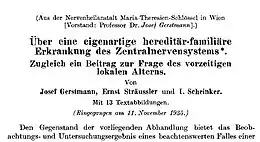 Description de l'image Title page of Gerstmann, Straussler and Scheinker article.jpg.