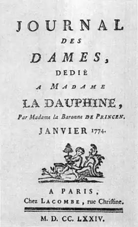 Le Journal des Dames en 1774.