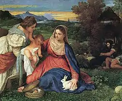 la « Vierge au lapin » du Titien, 1530