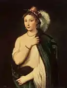 Titien, Jeune femme au chapeau, 1536.