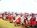 Des habitants de Falaleu lors d'une cérémonie to'okava le 15 aout 2001 à Mata Utu.