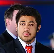 Description de l'image Toby Faletau. Wales Grand Slam Celebration, Senedd 19 March 2012.jpg.