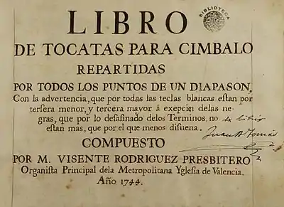 Texte en espagnol imprimé à l'encre noire sur un papier jauni plus large que haut, composé en grande partie de lettres capitales de différentes tailles