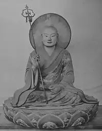 Statue de Hachiman sous l'apparence d'un moine, par Kaikei, 1201, Tōdai-ji.