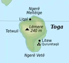 L'île de Toga, au sud des îles Torres.