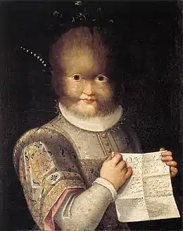 Portrait de Tognina Gonsalvus, vers 1594-1595, musée des Beaux-Arts de Blois.