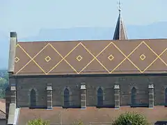 Toiture de l'église, côté occidental