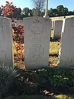 Tombe de John Dimmer (cimetière britannique de Vadencourt)