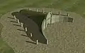 Modèle 3D du type de Tombe des géants à exèdre à « arc centinato »