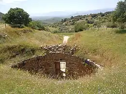 Tombe d'Égisthe à la coupole effondrée.