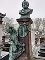 Stèle de la tombe de Gustave Jundt, au cimetière du Montparnasse.