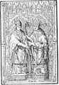 Deux évêques portant tous les deux une même crosse et un livre