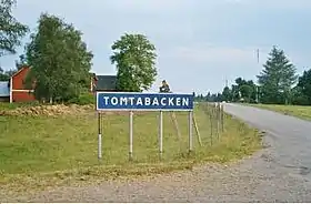 Accès routier au Tomtabacken.