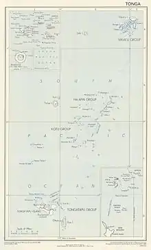 Carte avec les îles en blanc et l'océan en bleu