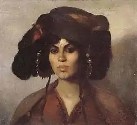 Femme de Biskra, Barcelonnette, musée de la Vallée de l'Ubaye.