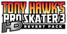 Tony Hawk's Pro Skater 3 HD: Revert Pack est inscrit sur trois lignes.