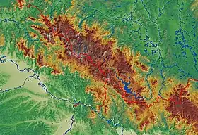 Carte topographique du massif.