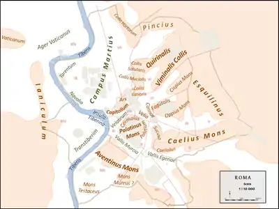 Contexte géographique de la « Ruma » étrusque au cours de période protohistorique romaine.