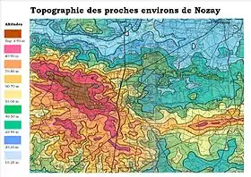 Topographie de la région de Nozay