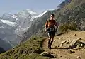 Un passage du Tor des Géants, le Grand Paradis à l'arrière-plan.