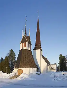 Une église luthérienne typique à Tornio.