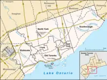 Carte de la ville de Toronto.